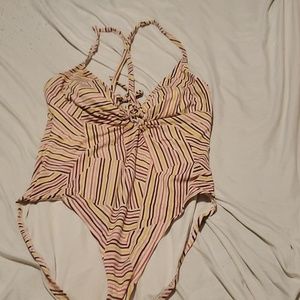 Striped bathing suit